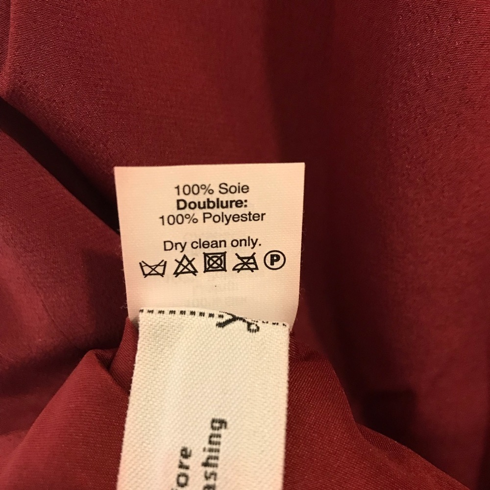 NWT Madewell Parkway Skirt XS Mini Silk red oxblood burgundy wine wrap - Picture 10 of 10